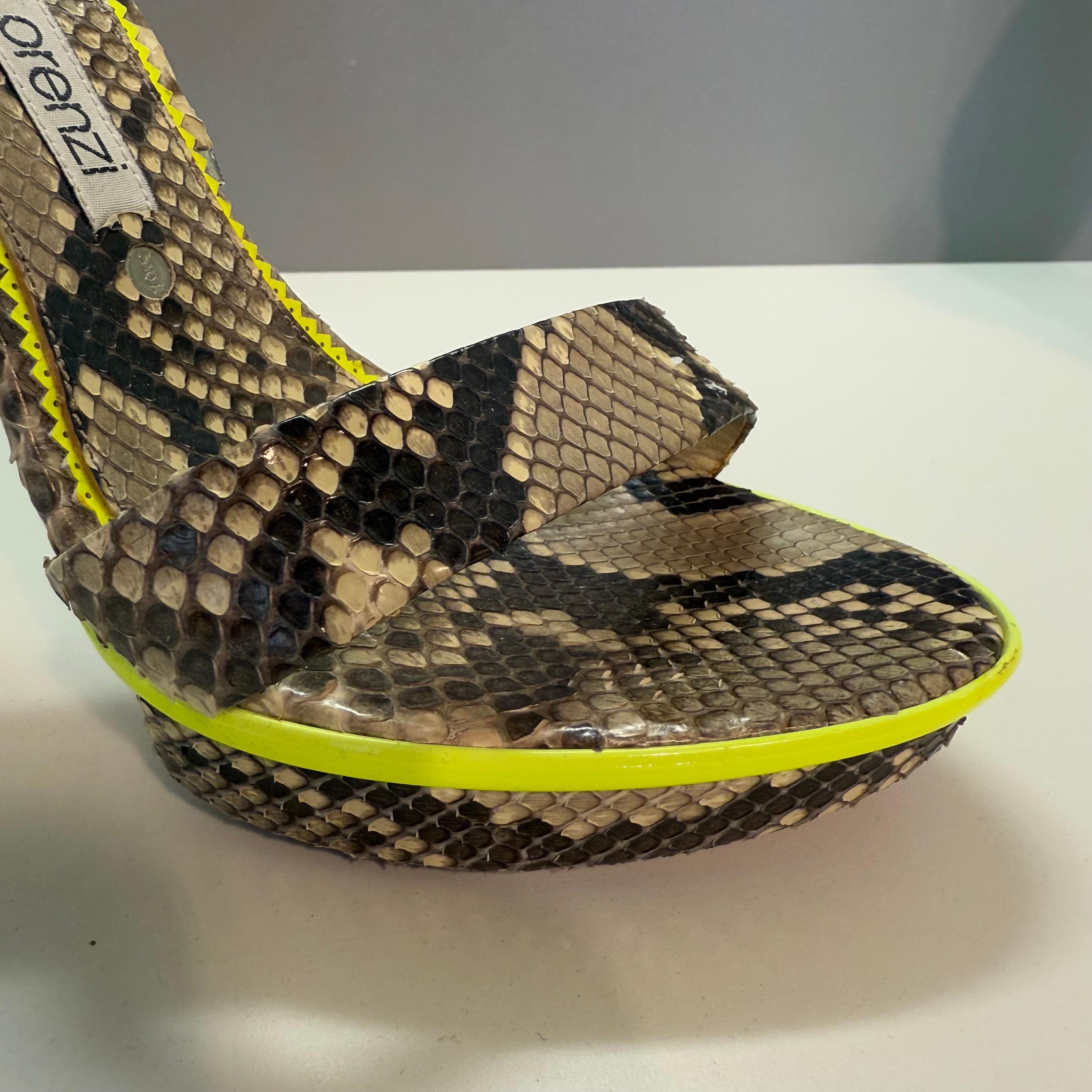 Gianmarco Lorenzi Python-Hohe Sandalen IT 37 (Braun) im Angebot