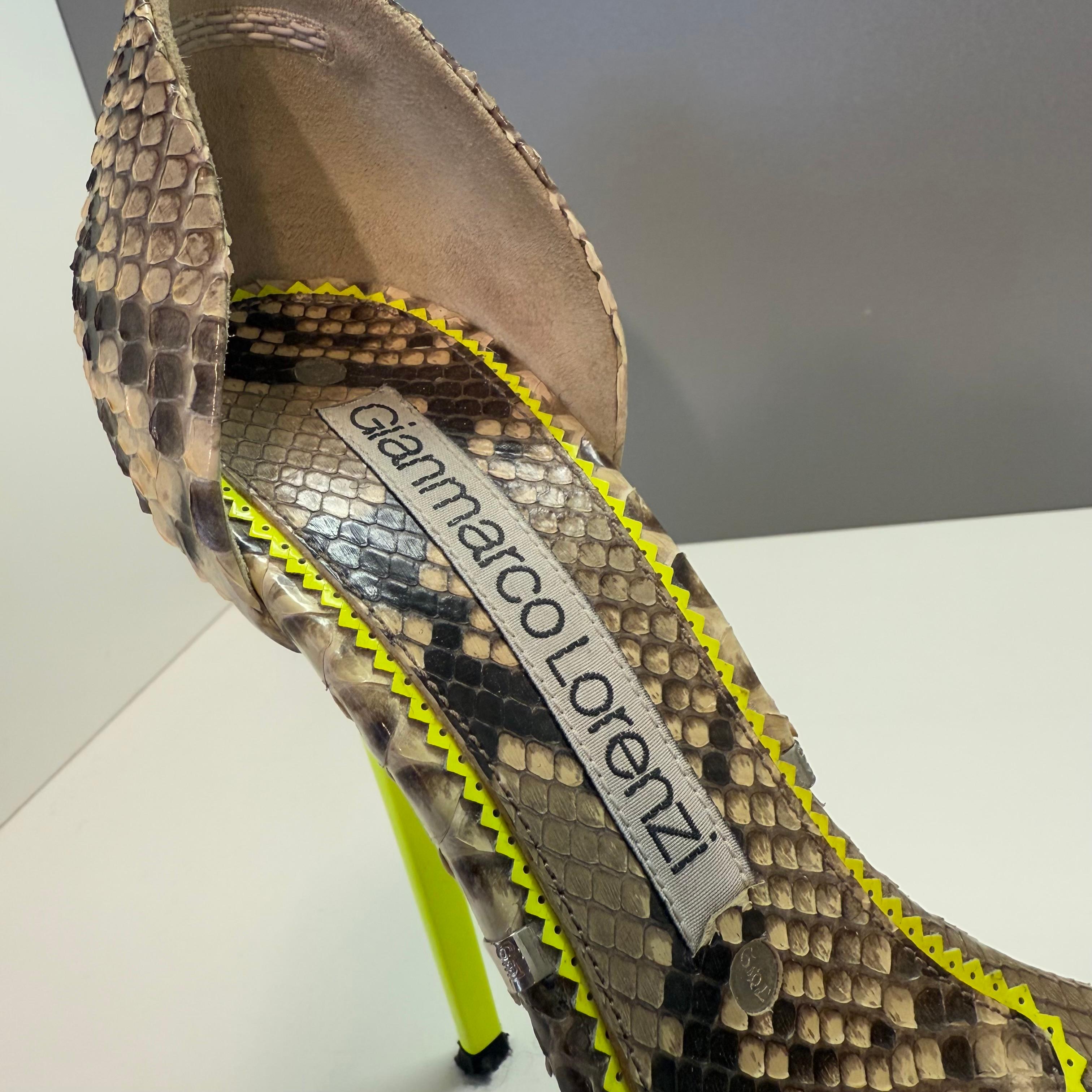 Gianmarco Lorenzi Python-Hohe Sandalen IT 37 Damen im Angebot