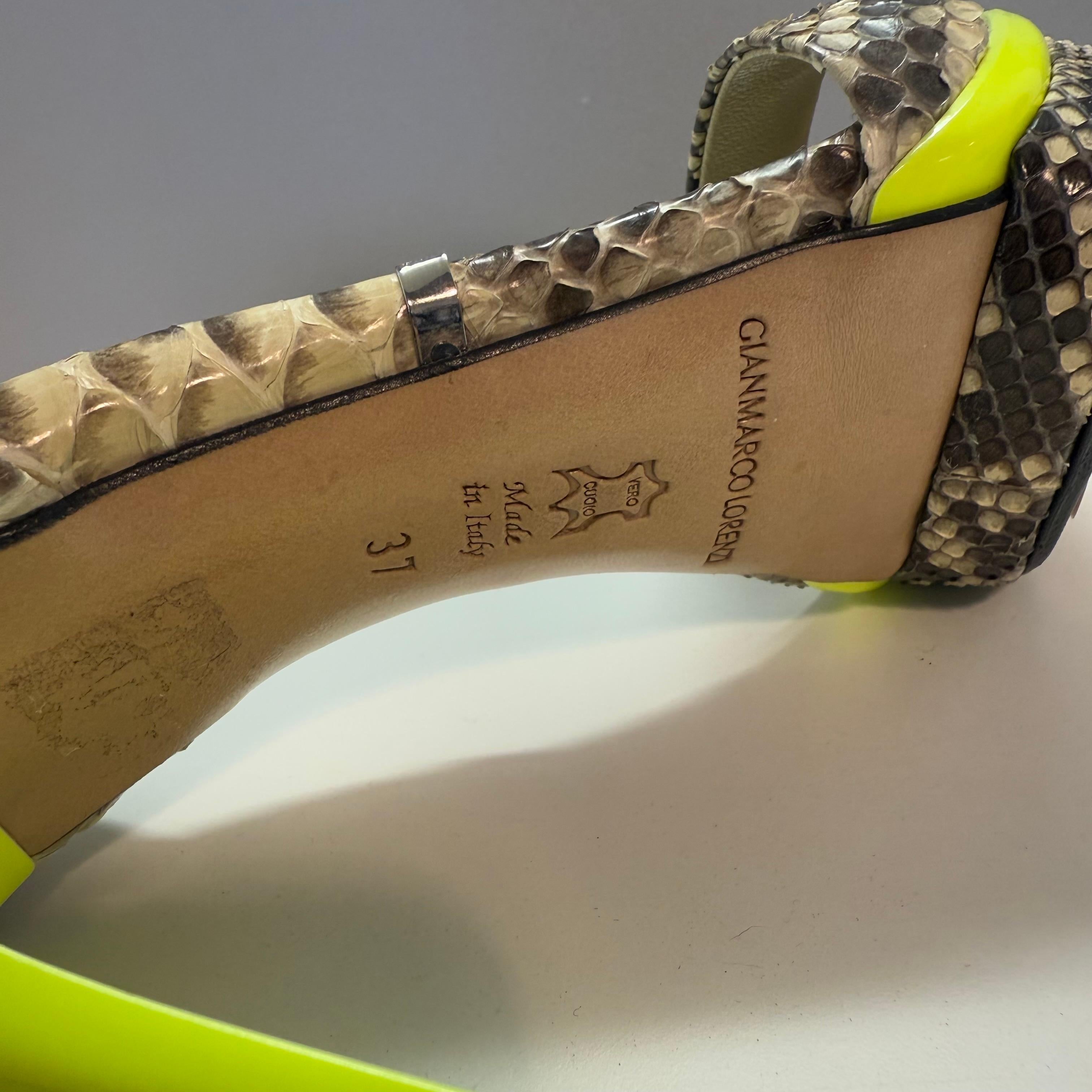 Gianmarco Lorenzi Python-Hohe Sandalen IT 37 im Angebot 2