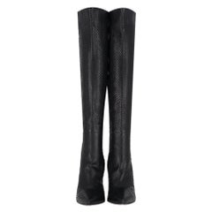 Gianmarco Lorenzi Python Skin Knee Boots