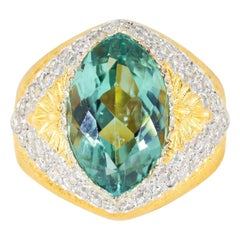 Gianmaria Buccelatti Tourmaline and Diamond Gold Ring