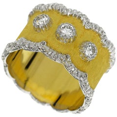 Gianmaria Buccellati 0.39 Carat Diamond 18 Karat Yellow and White Gold Ring