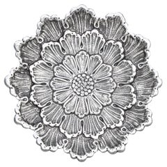 Gianmaria Buccellati 925 Sterling Silver Italian Dahlia Flower Dish