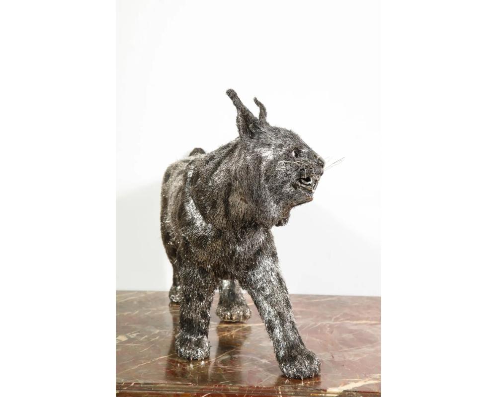 Gianmaria Buccellati, a Rare and Exceptional Italian Silver Bobcat For Sale 7