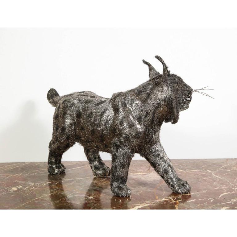 Gianmaria Buccellati, a Rare and Exceptional Italian Silver Bobcat For Sale 9