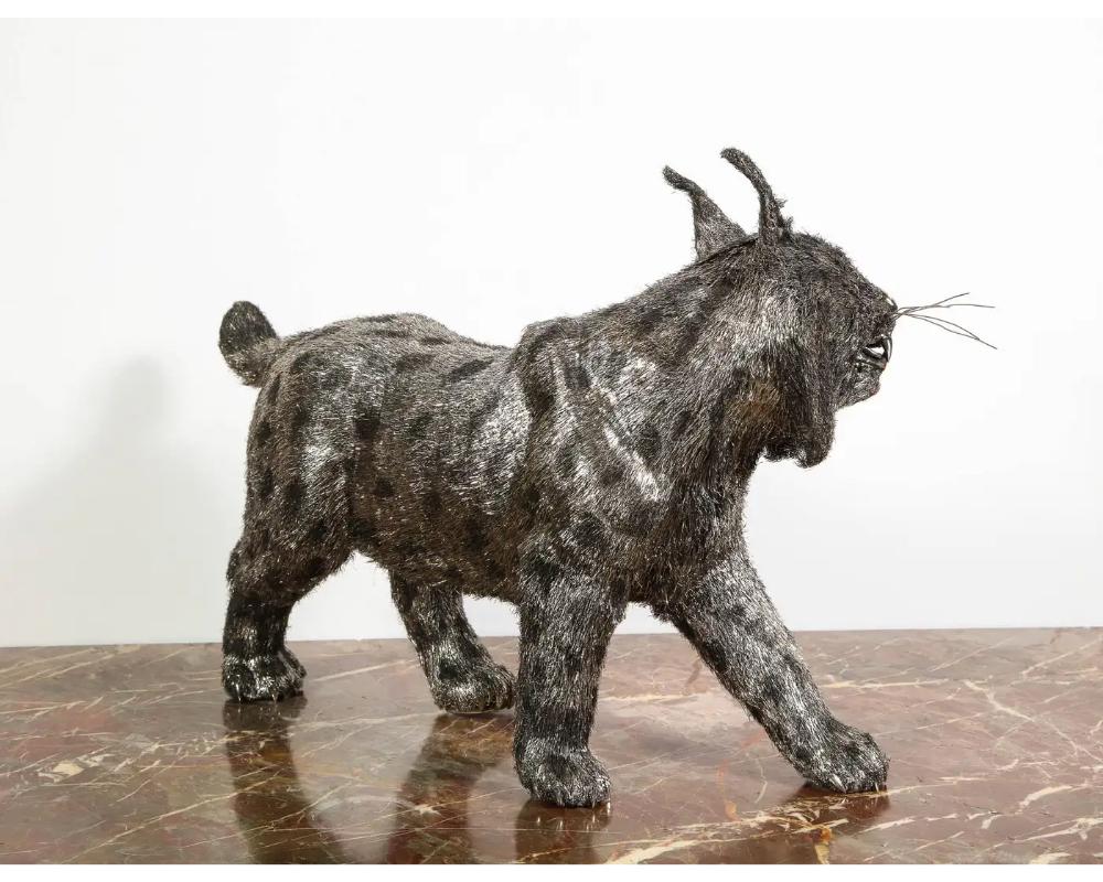 Gianmaria Buccellati, a Rare and Exceptional Italian Silver Bobcat For Sale 2