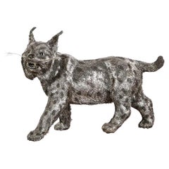 Used Gianmaria Buccellati, a Rare and Exceptional Italian Silver Bobcat