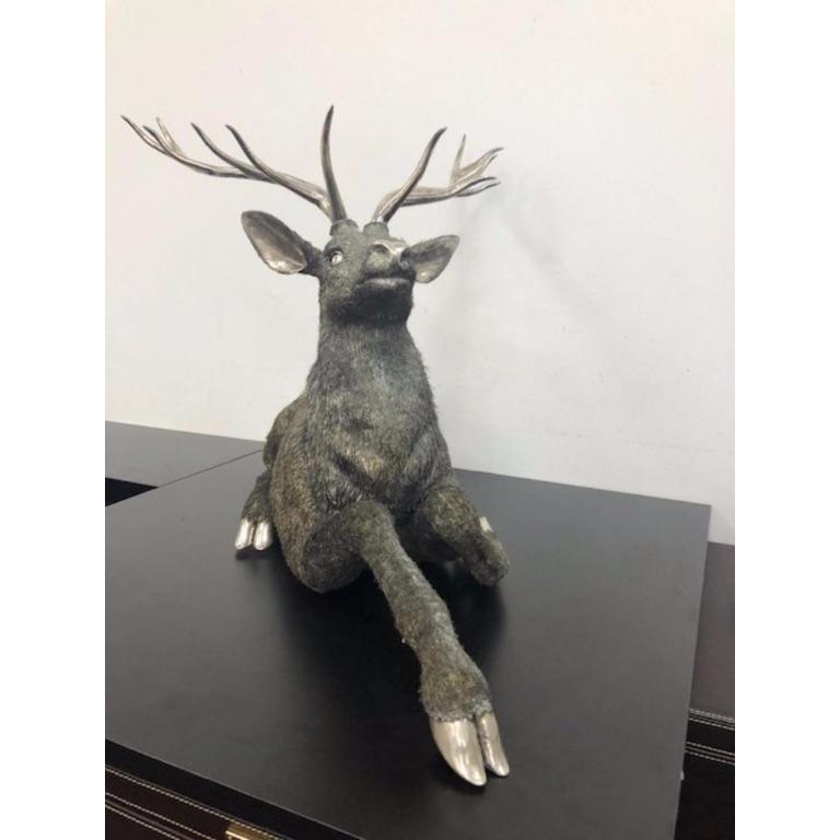 Gianmaria Buccellati, a Rare and Exceptional Italian Silver Deer Stag 7