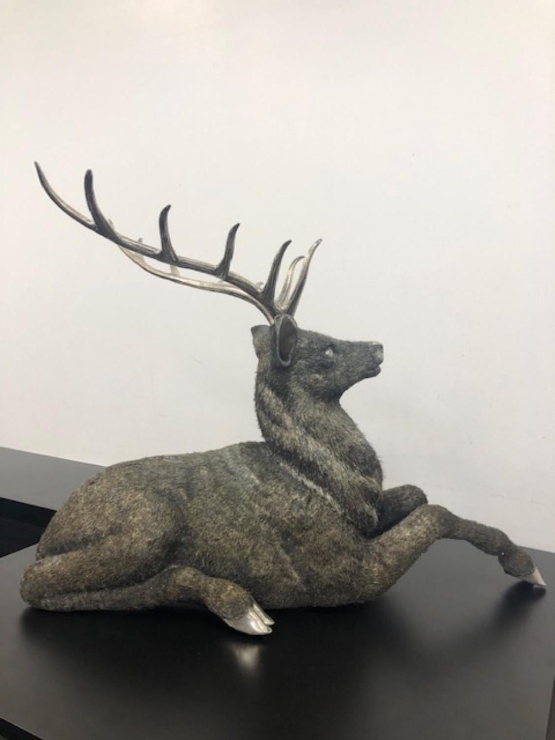 Gianmaria Buccellati, a Rare and Exceptional Italian Silver Deer Stag 7