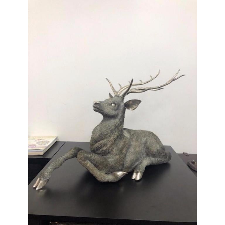 Gianmaria Buccellati, a Rare and Exceptional Italian Silver Deer Stag 1