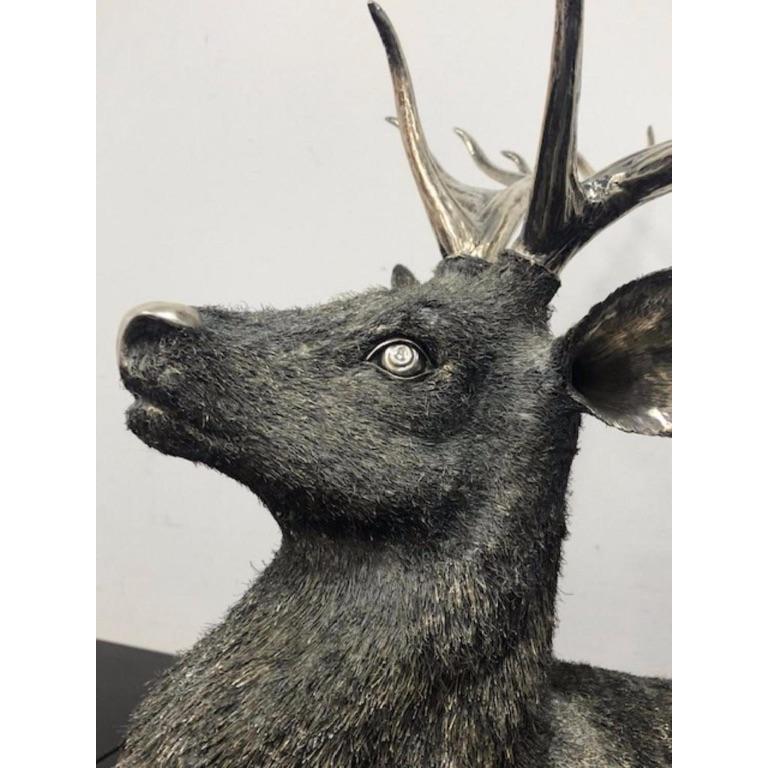Gianmaria Buccellati, a Rare and Exceptional Italian Silver Deer Stag 4