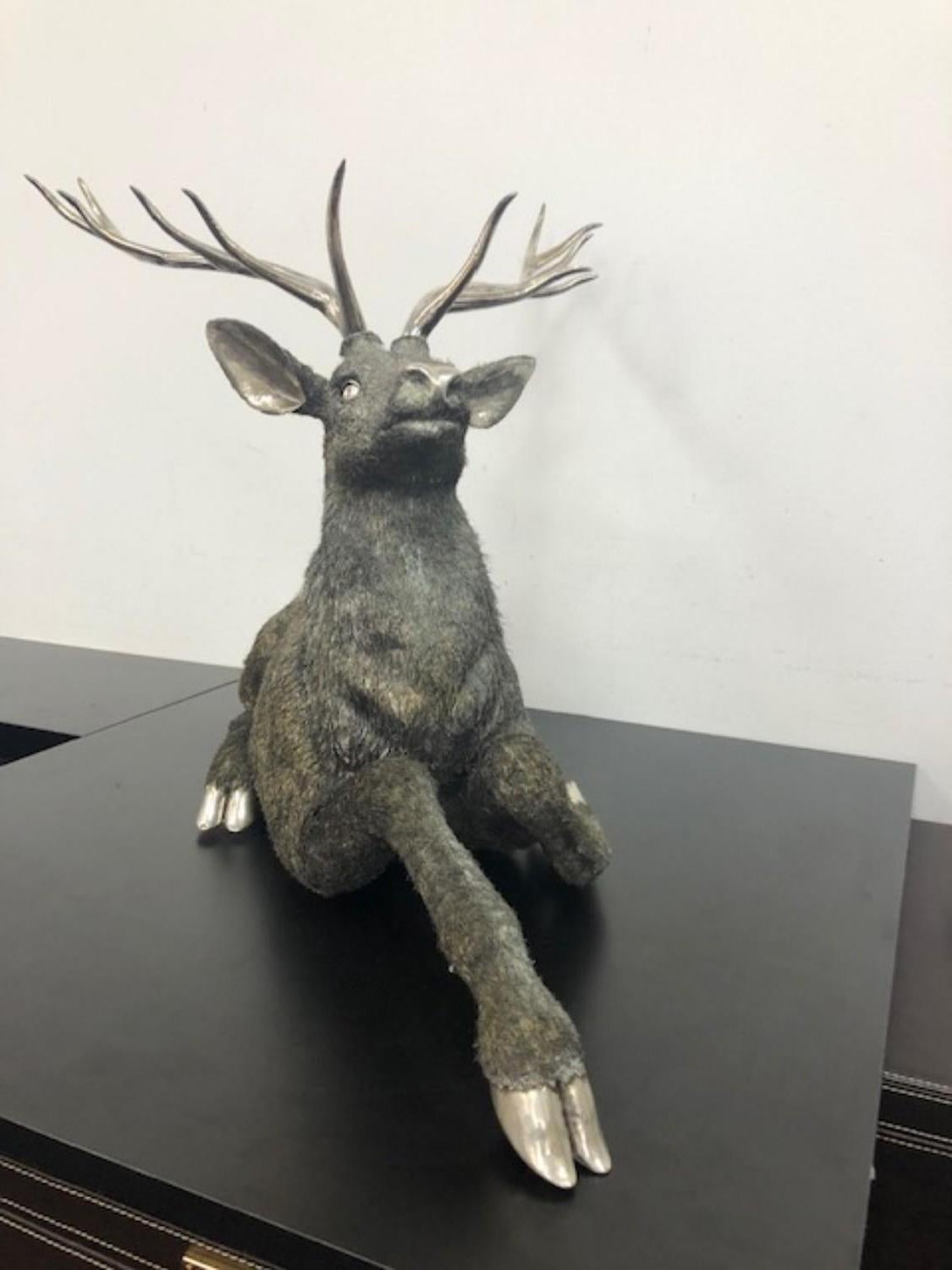 Gianmaria Buccellati, a Rare and Exceptional Italian Silver Deer Stag 2