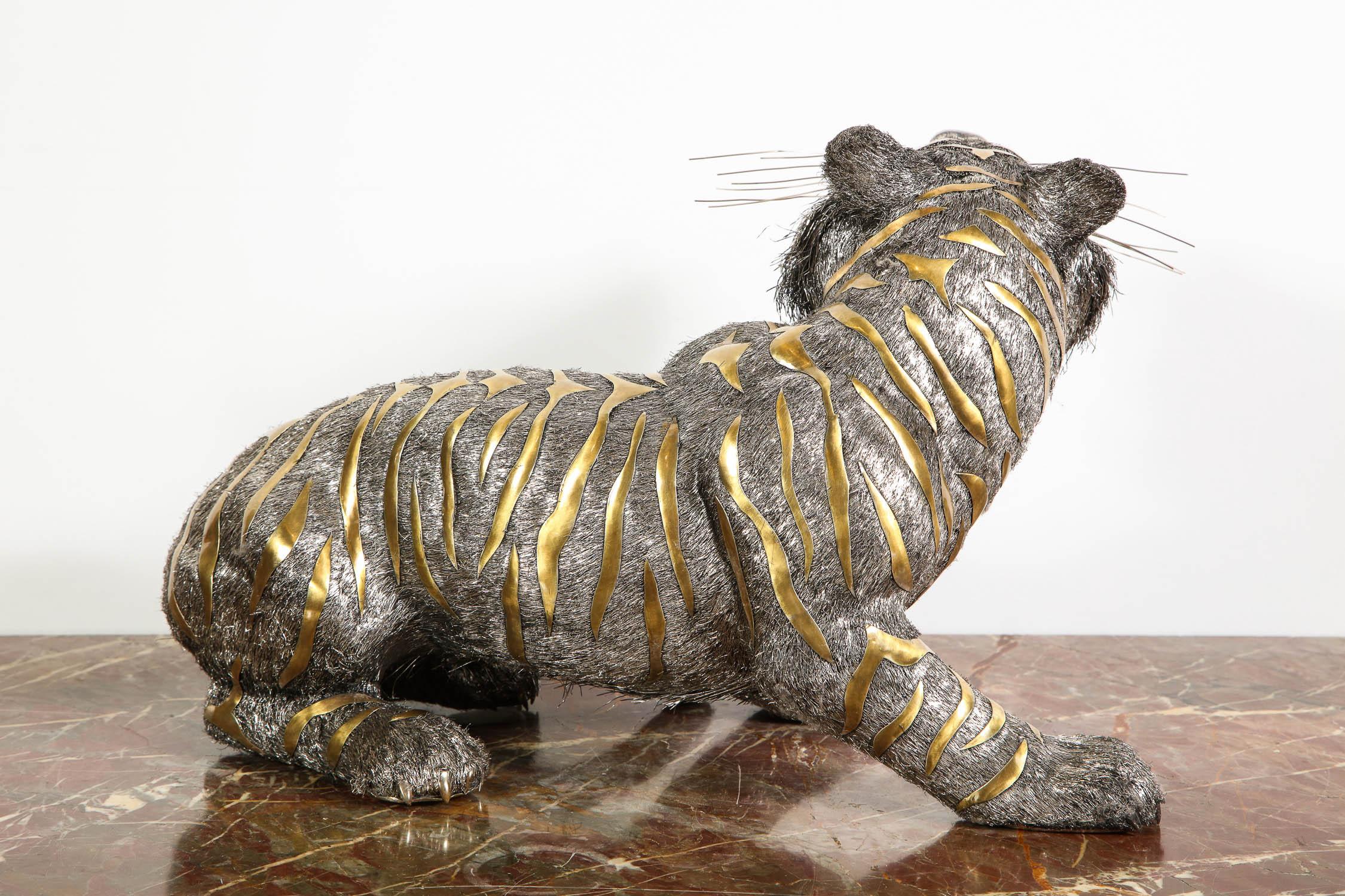 Gianmaria Buccellati, a Rare and Exceptional Italian Silver Striped Tiger 7
