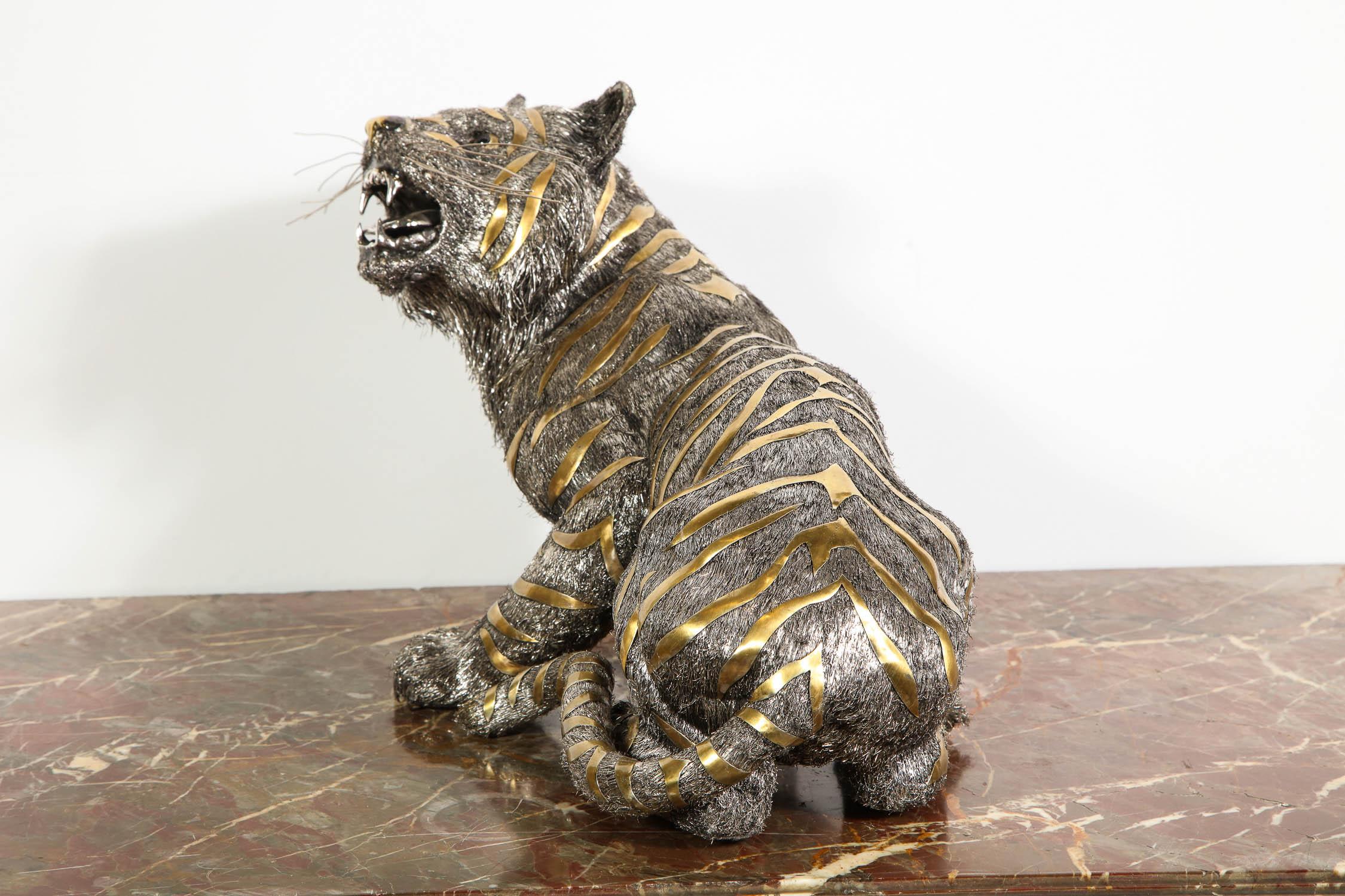 Gianmaria Buccellati, a Rare and Exceptional Italian Silver Striped Tiger 10