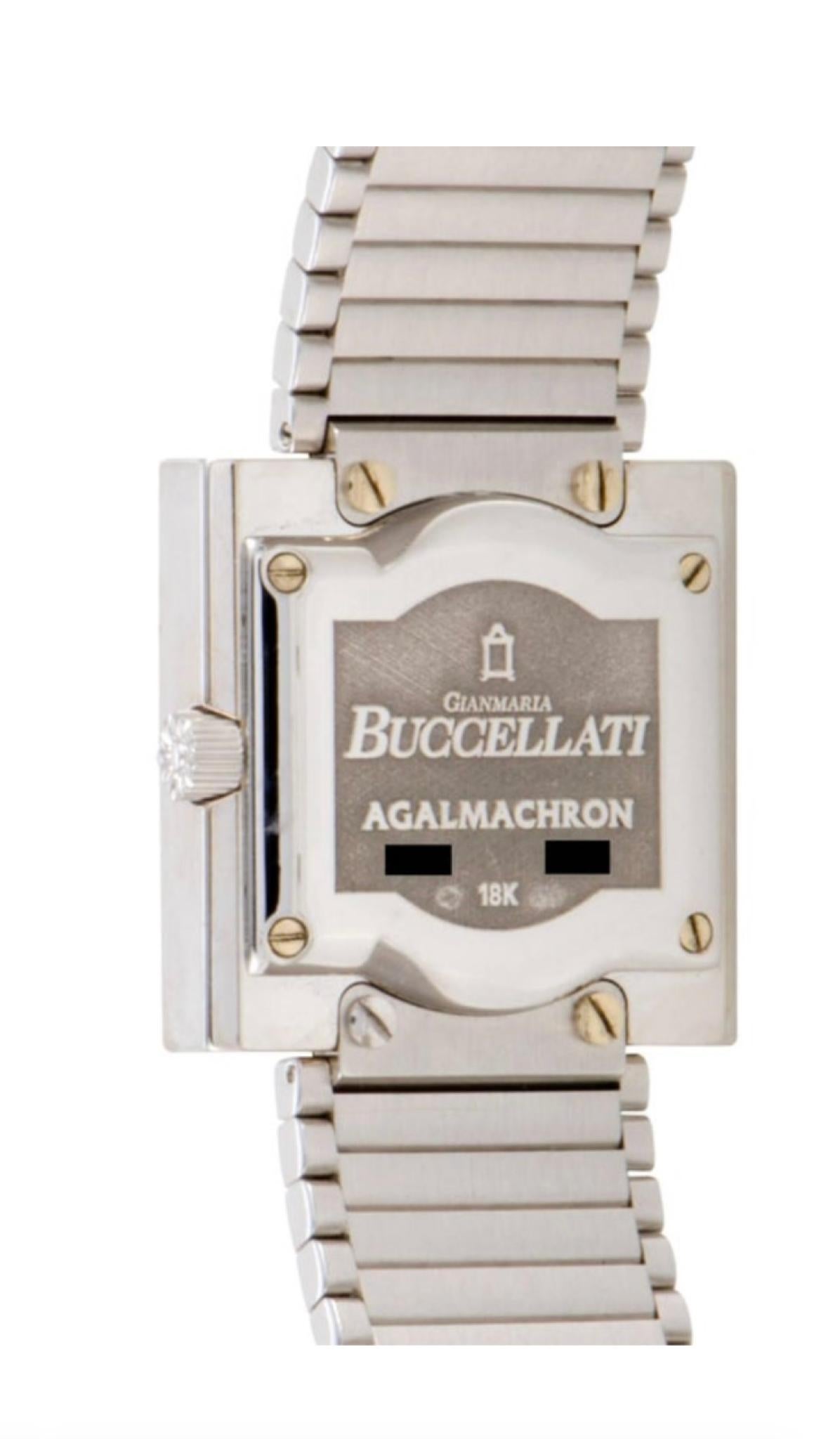 Gianmaria Buccellati Agalmachron White Gold and Yellow Gold bracelet watch In Excellent Condition In Rugby, England