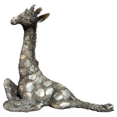 Used Gianmaria Buccellati, an Italian Silver Furry Model of a Giraffe