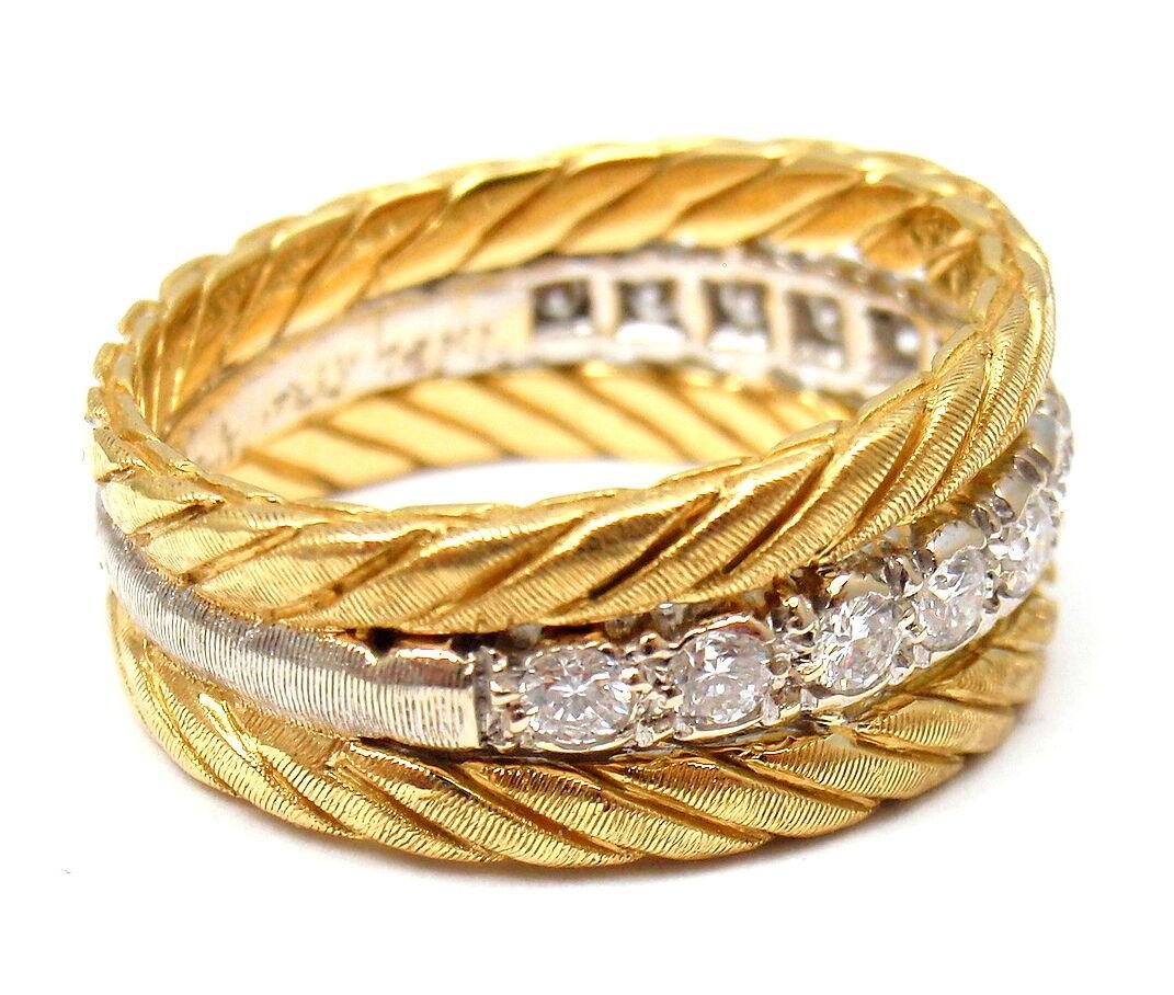 Women's Gianmaria Buccellati Diamond Yellow & White Gold Ring For Sale