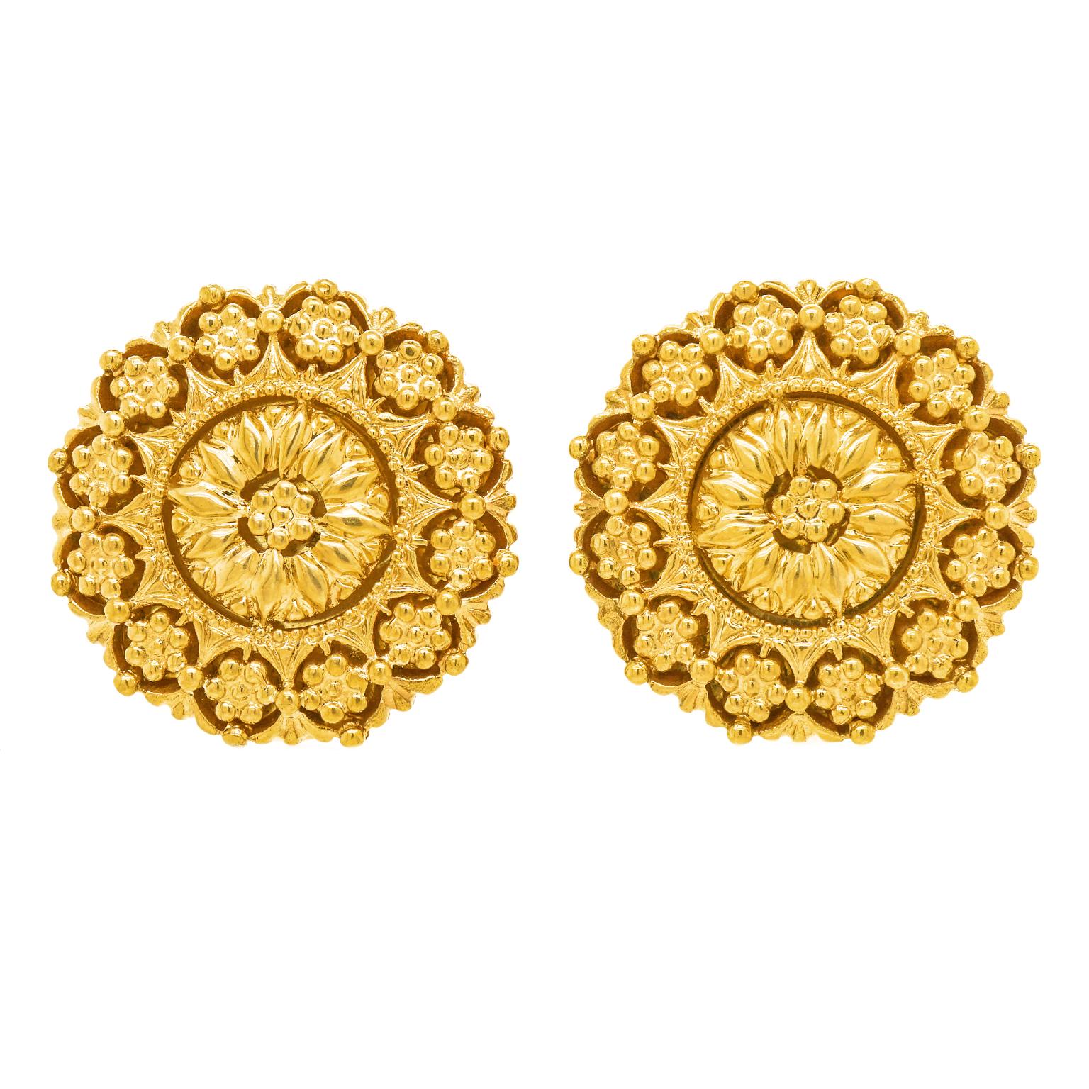 Gianmaria Buccellati Gold Earrings In Excellent Condition In Litchfield, CT