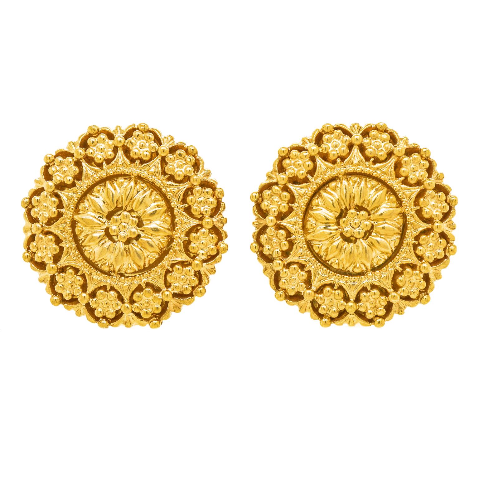 city gold earring design