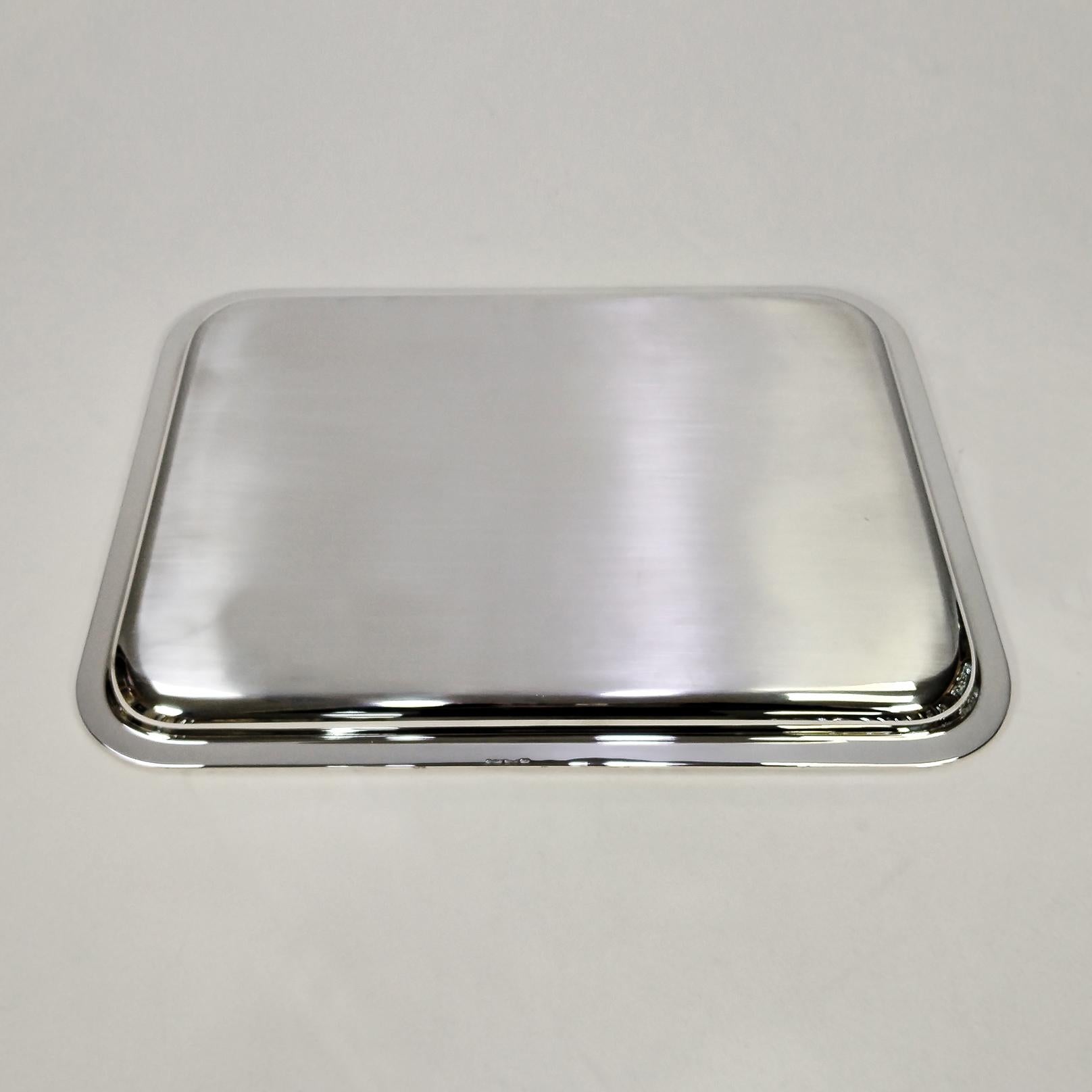 GIANMARIA BUCCELLATI Bandeja italiana de plata de ley estilo Luis XVI en venta 5