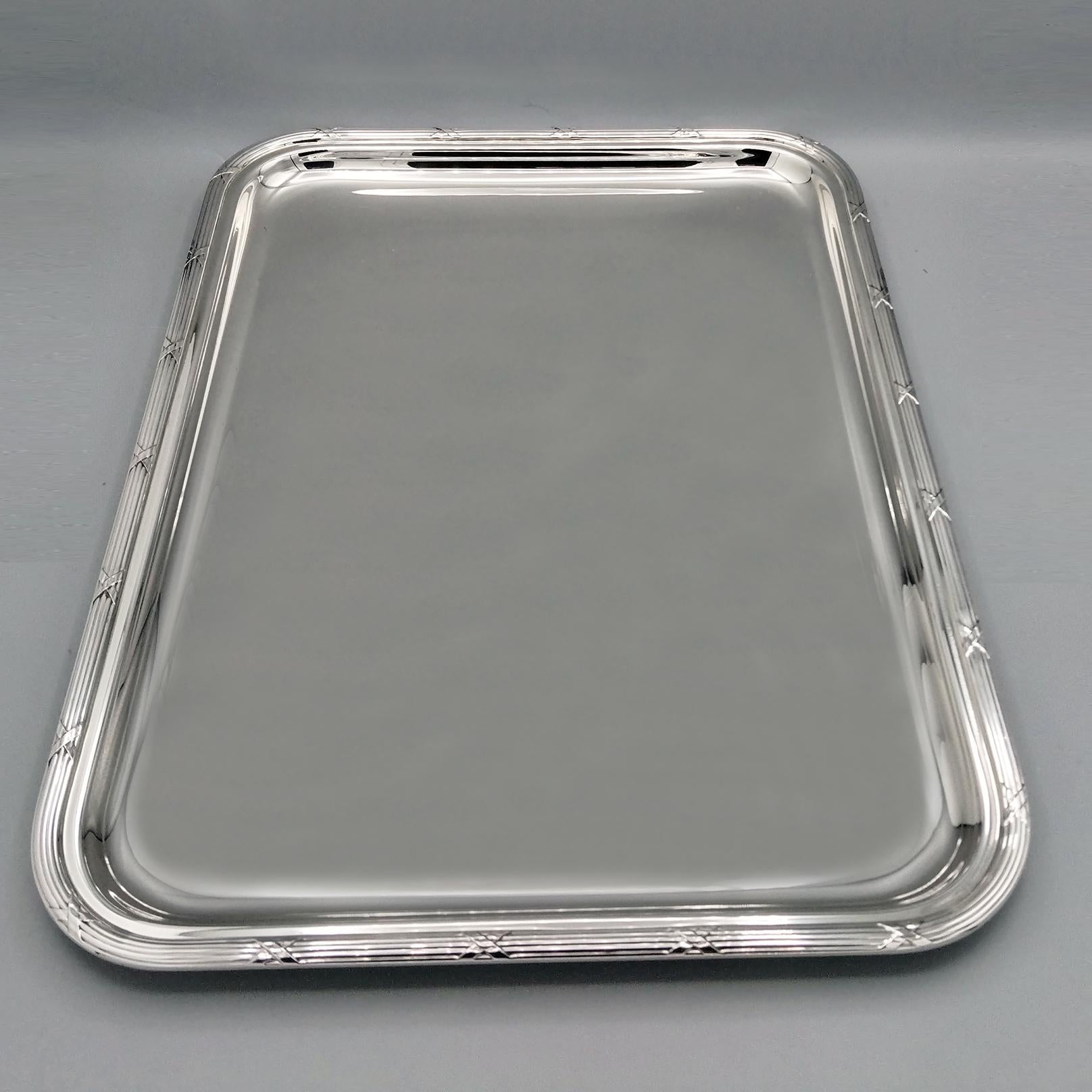 GIANMARIA BUCCELLATI Bandeja italiana de plata de ley estilo Luis XVI Italian en venta