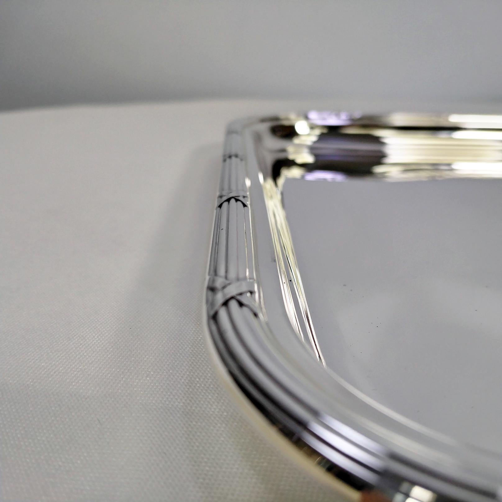 GIANMARIA BUCCELLATI Bandeja italiana de plata de ley estilo Luis XVI en Nuevo estado para la venta en VALENZA, IT