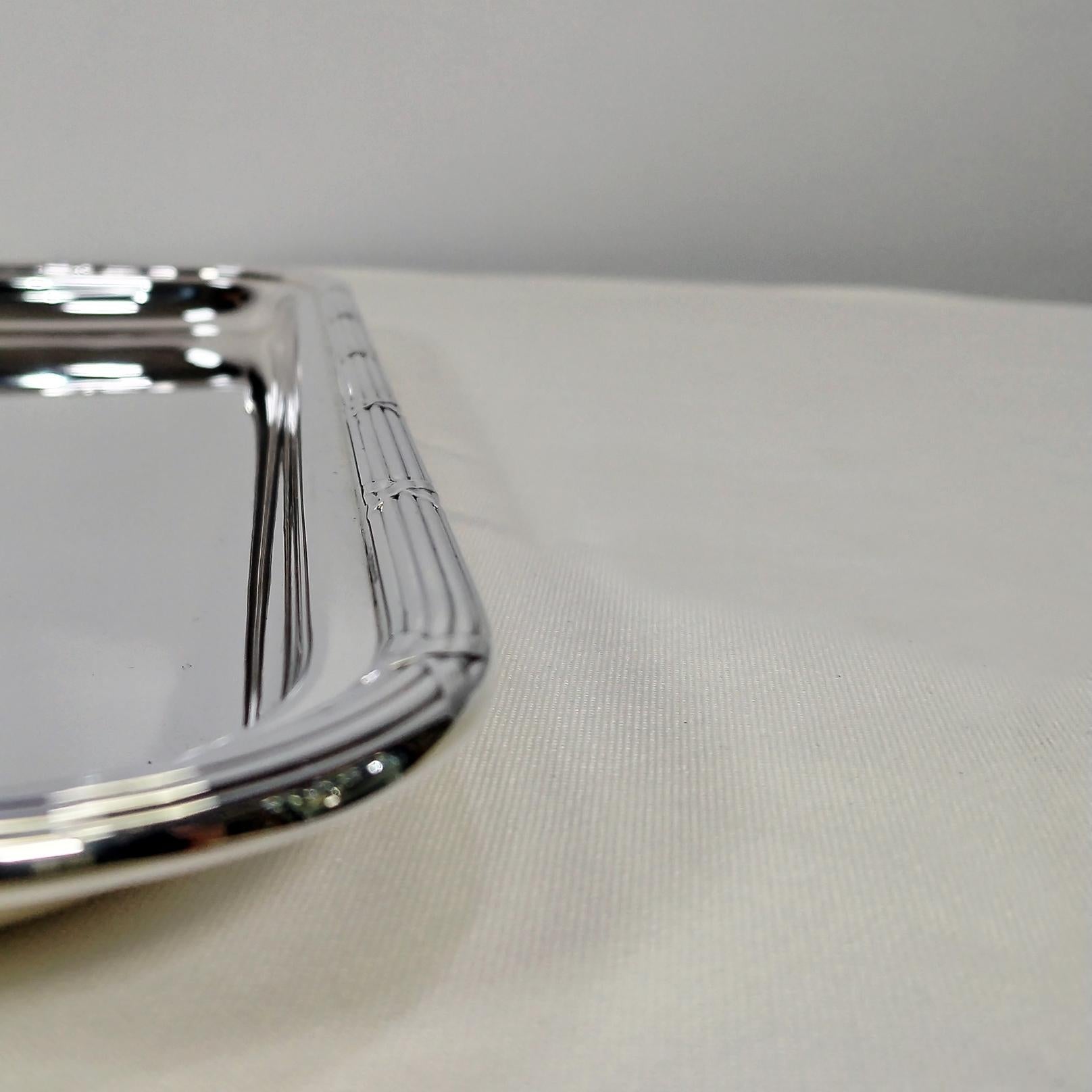 GIANMARIA BUCCELLATI Bandeja italiana de plata de ley estilo Luis XVI en venta 1