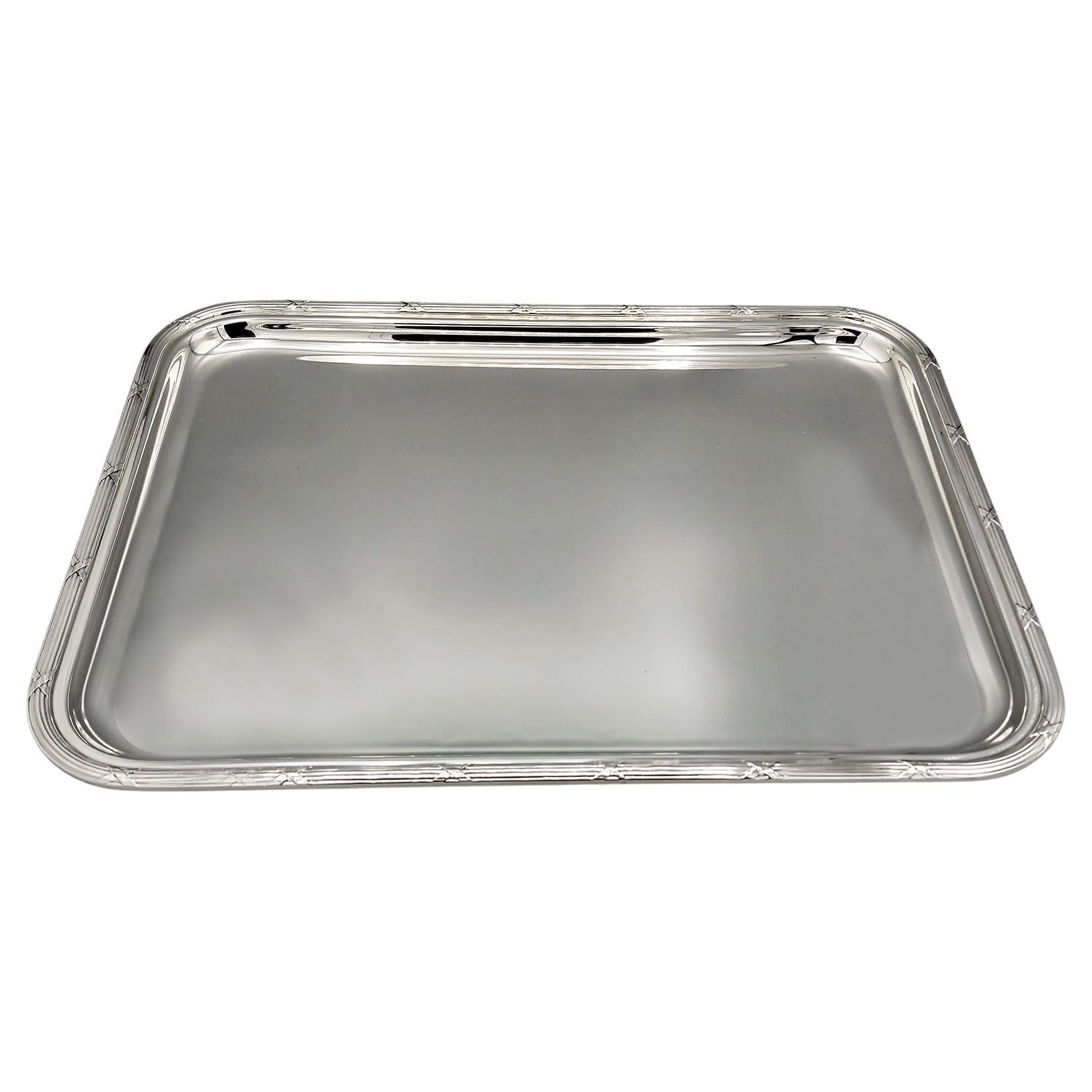 GIANMARIA BUCCELLATI Italian Sterling Silver Tray Louis XVI style