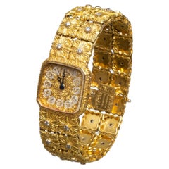 Gianmaria Buccellati Montre-bracelet pour femme rare et authentique en or 18 carats