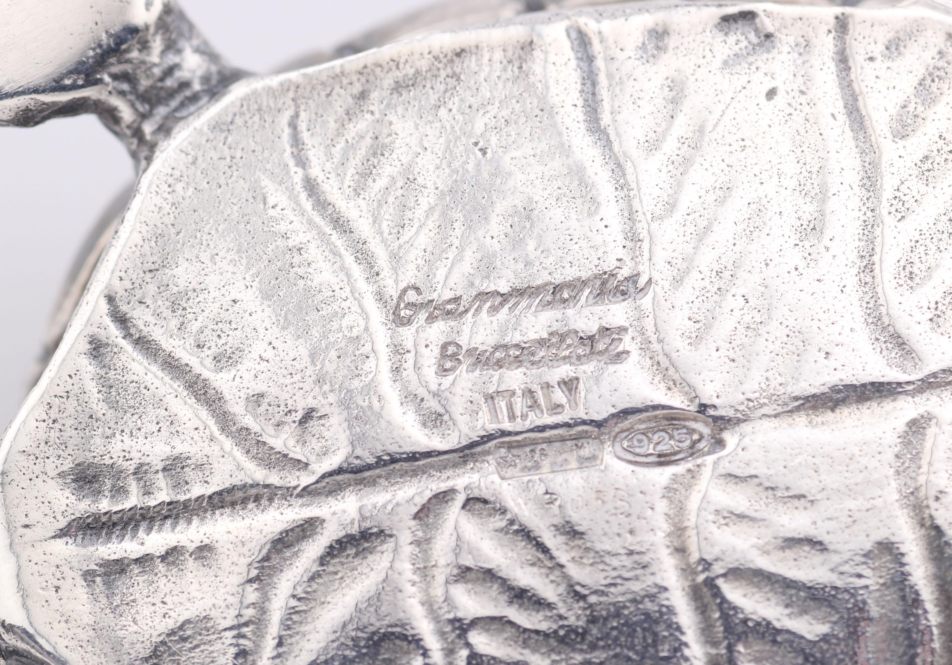 Gianmaria Buccellati Rare Vintage Sterling Silver Turtle Trinket Pill Box For Sale 6