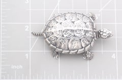 Gianmaria Buccellati Rare Vintage Sterling Silver Turtle Trinket Pill Box