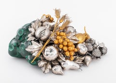 Gianmaria Buccellati Centro de mesa de malaquita de plata