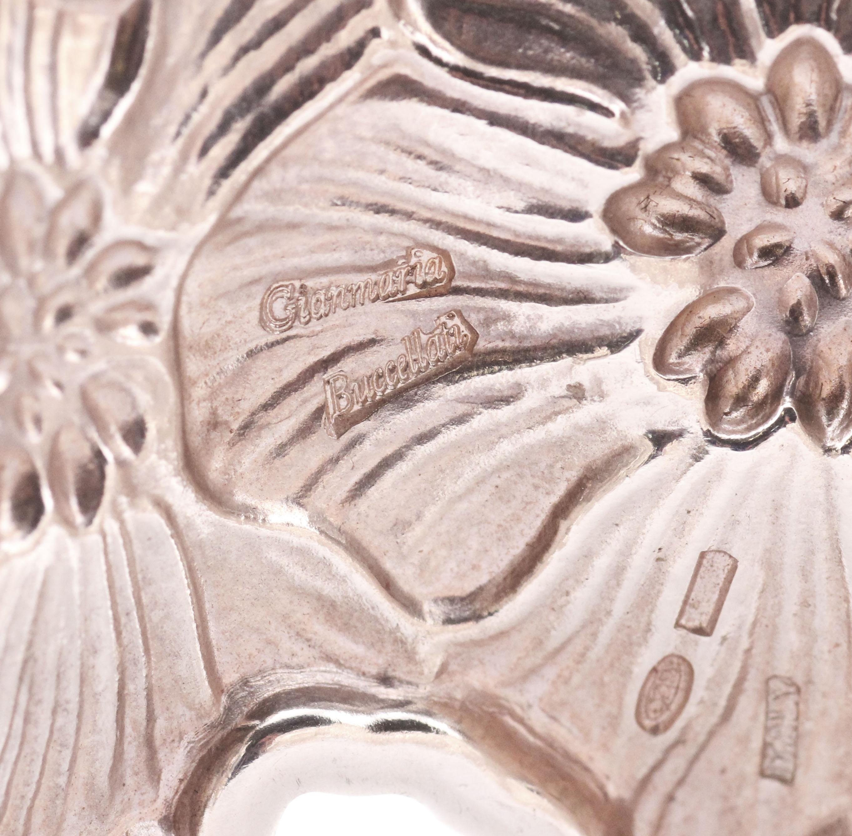 Gianmaria Buccellati Sterling Silver Blossoms Gardenia Flower Cuff Bracelet 4