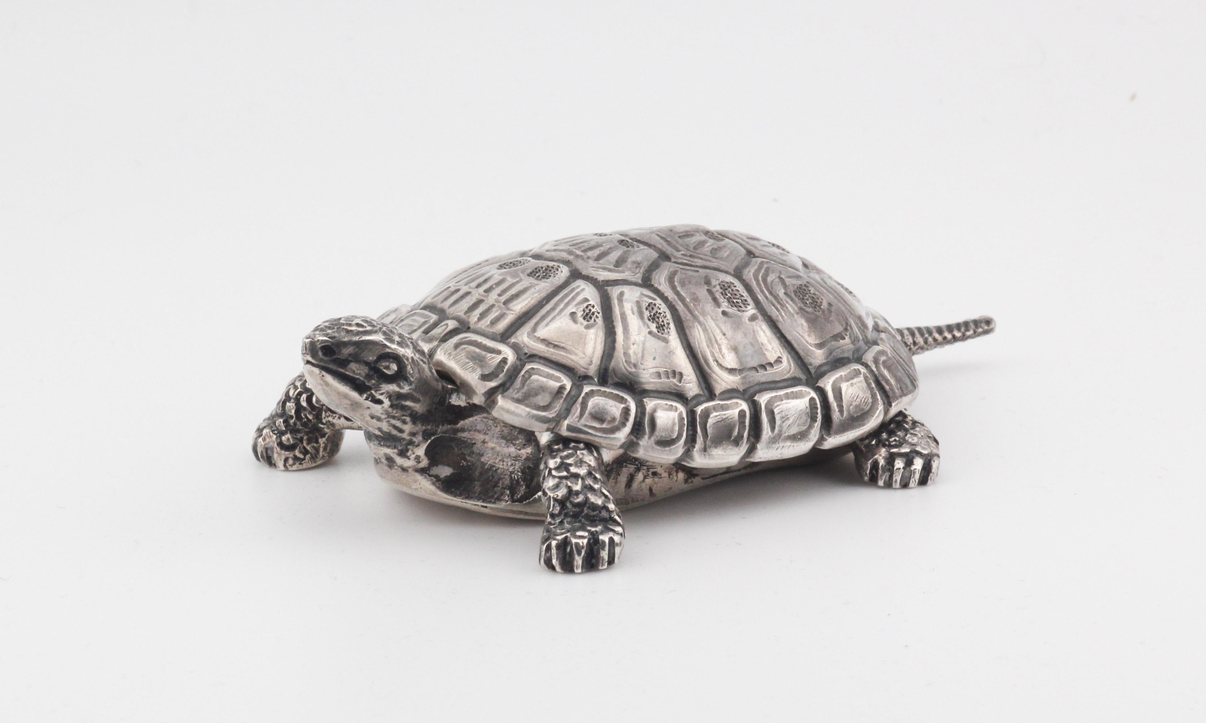 Boîte à tortue Gianmaria Buccellati en argent sterling Bon état - En vente à Bellmore, NY