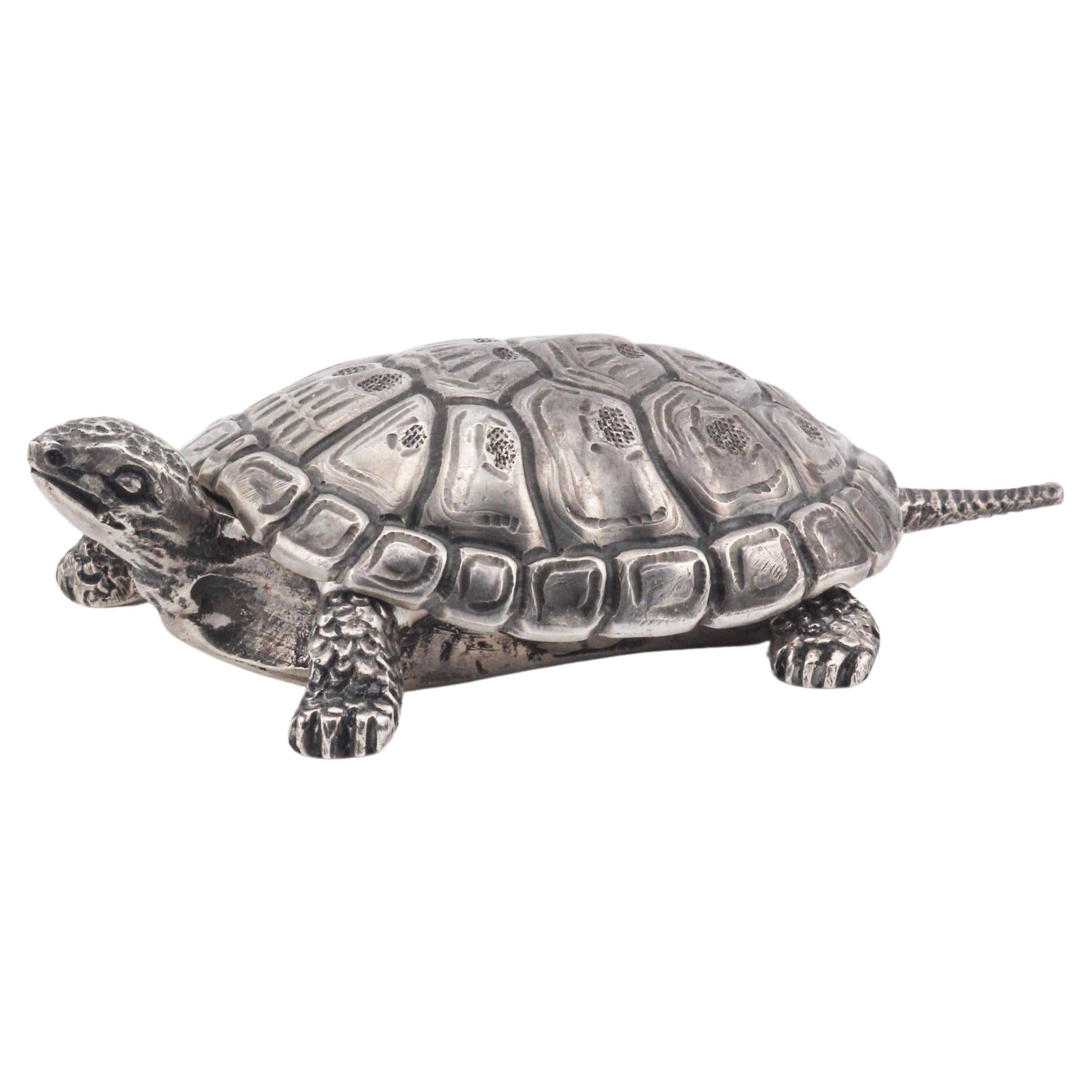 Gianmaria Buccellati Sterling Silver Turtle Box For Sale