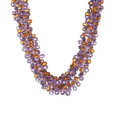Gianmaria Buccellati Torsade Necklace Amethyst Citrine 18k Gold Gemstone Vintage