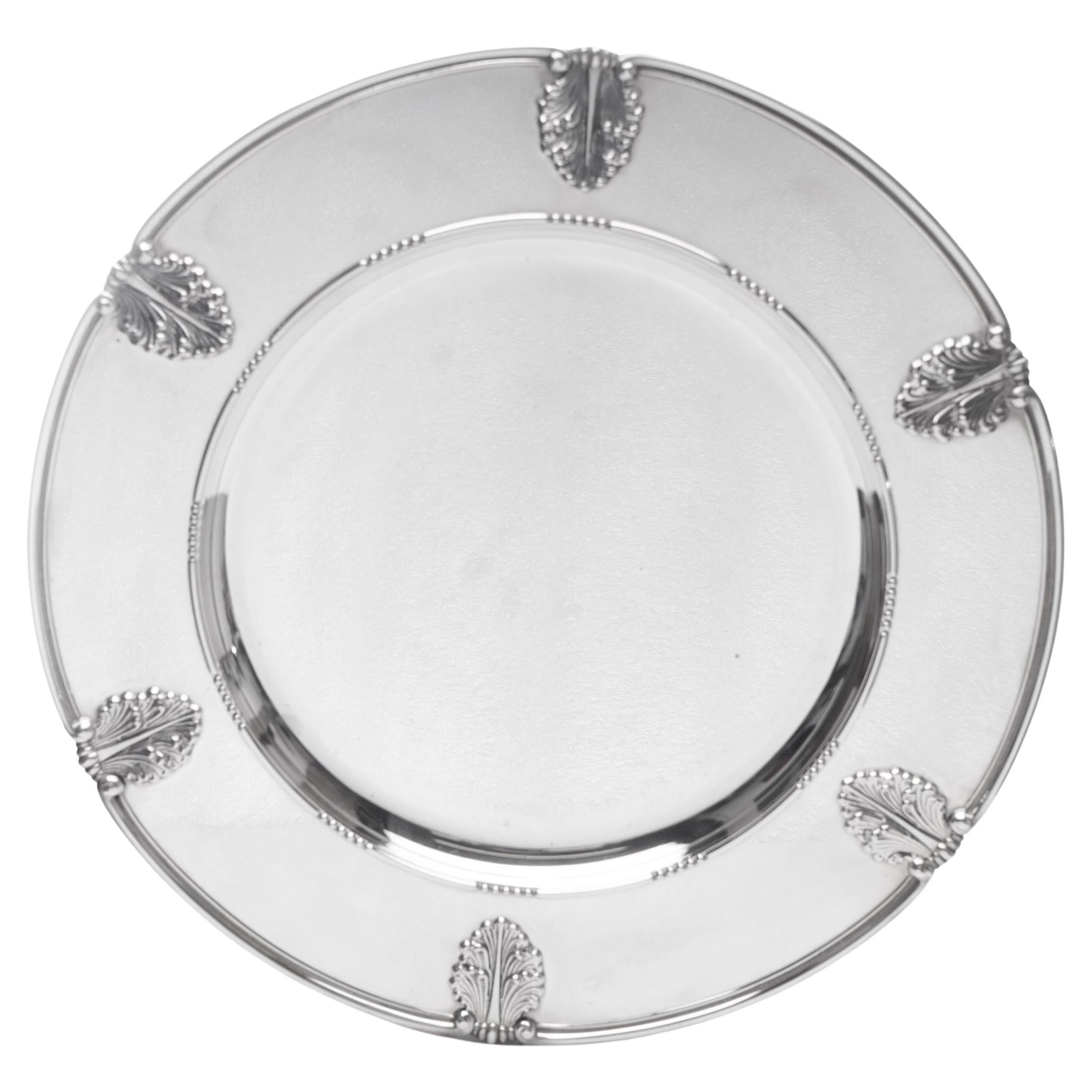 Gianmaria Buccellati Vintage Sterling 925 Silver Large Plate For Sale