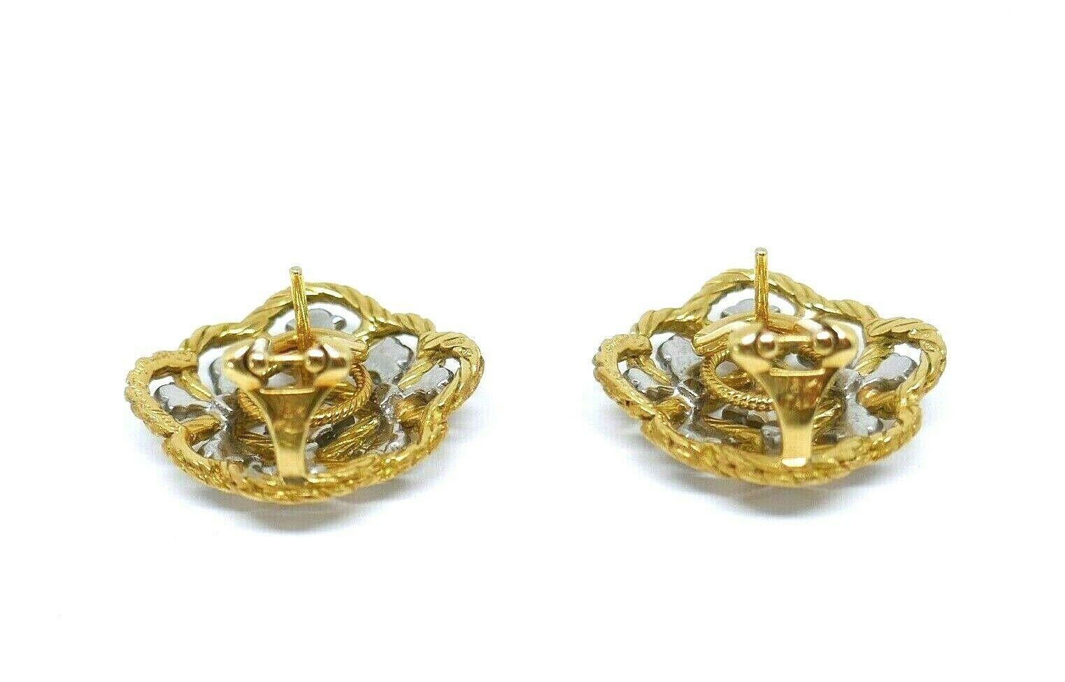 Women's Gianmaria Buccellati Braided Yellow and White Gold Filigree Earrings