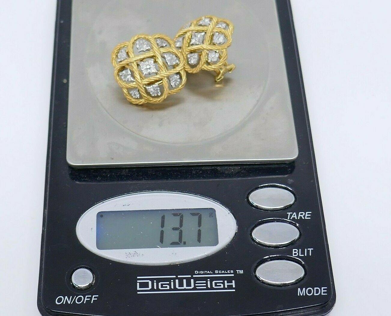 Gianmaria Buccellati Braided Yellow and White Gold Filigree Earrings 6