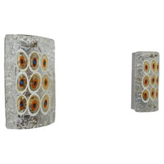 Gianmaria Potenza for La Murrina Wall Lamp Murano Glass Chrome Mid-Century 1970s