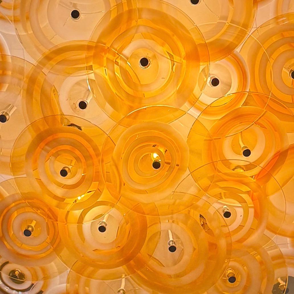 italien Monture affleurante à disque de verre de Gian Maria Potenza, 1970 en vente