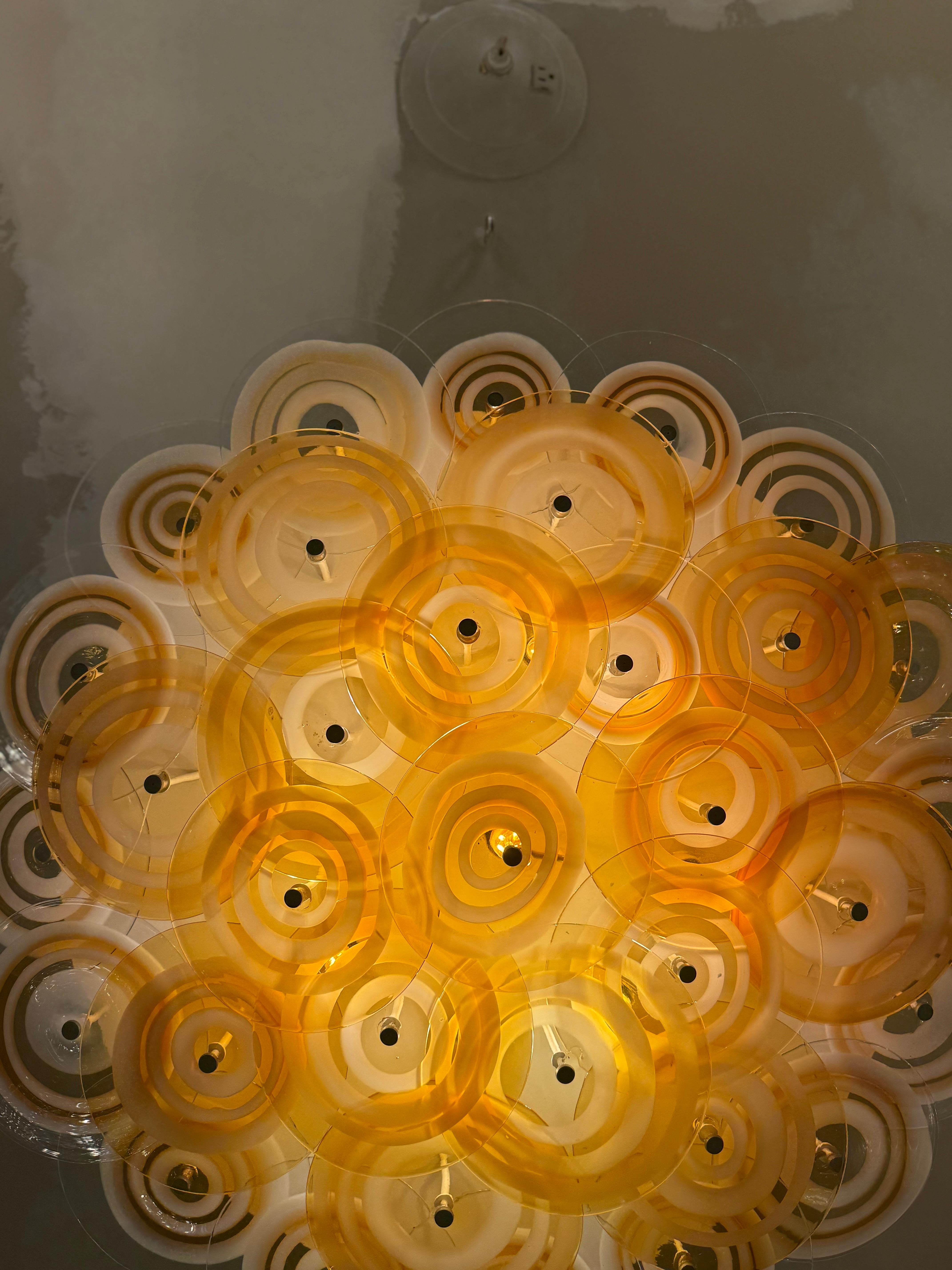Fin du 20e siècle Monture affleurante à disque de verre de Gian Maria Potenza, 1970 en vente