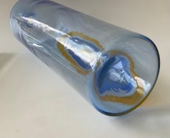 Gianmaria Potenza Große, komplizierte Murrine-Vase aus Muranoglas in lebhaftem Blau