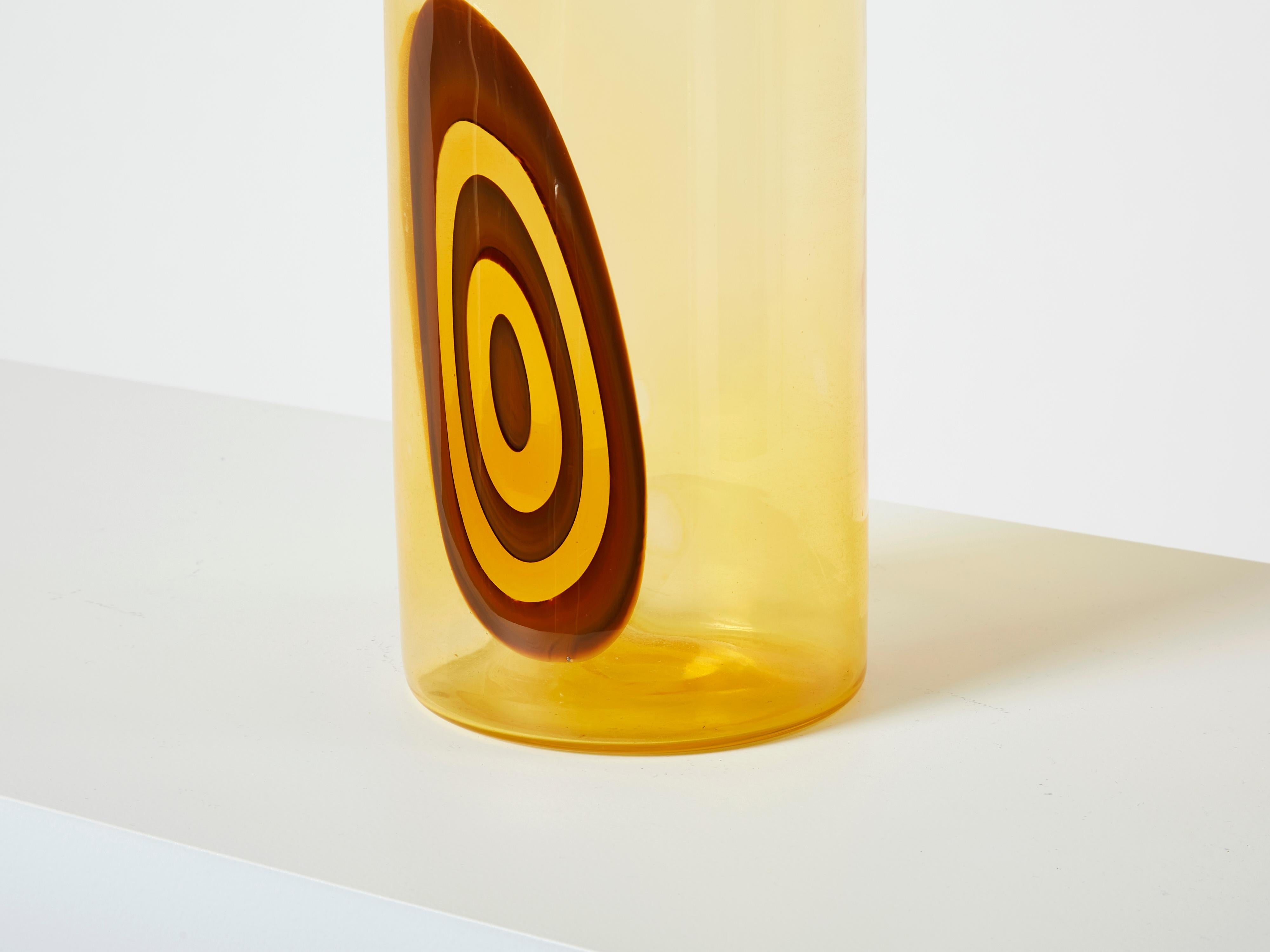 Große Vase aus Muranoglas von Gianmaria Potenza für La Murrina, 1968 (Moderne der Mitte des Jahrhunderts) im Angebot
