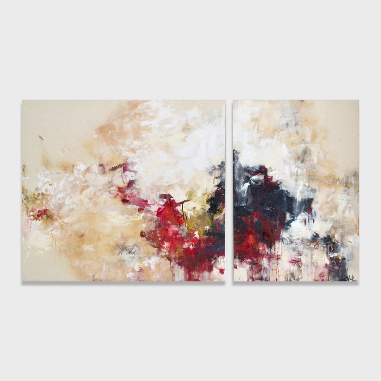 Buntes abstraktes Gemälde, „Simultaneity of Resonance and Dissonance“, 2021 – Painting von Gianna Tesone