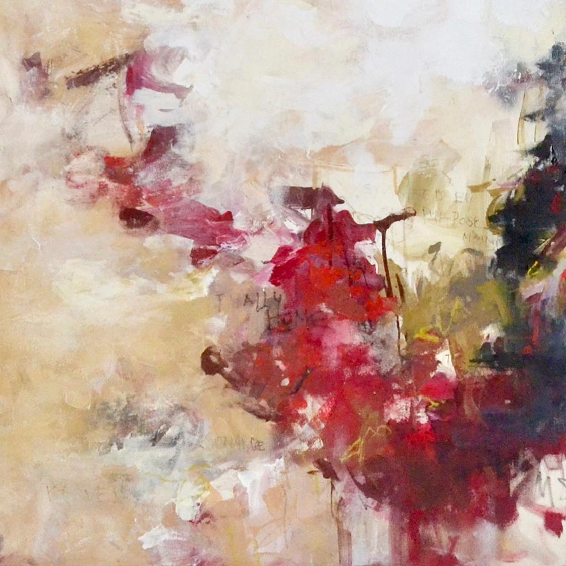 Buntes abstraktes Gemälde, „Simultaneity of Resonance and Dissonance“, 2021 (Abstrakt), Painting, von Gianna Tesone