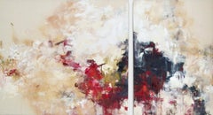Buntes abstraktes Gemälde, „Simultaneity of Resonance and Dissonance“, 2021