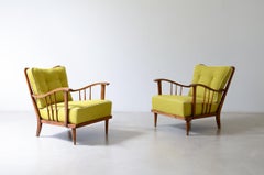 Gianni, paire de fauteuils en bois de cerisier