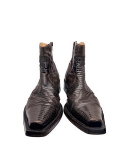 GIANNI BARBATO Stivali in pelle esotica d'epoca taglia 45 Italia, 2002