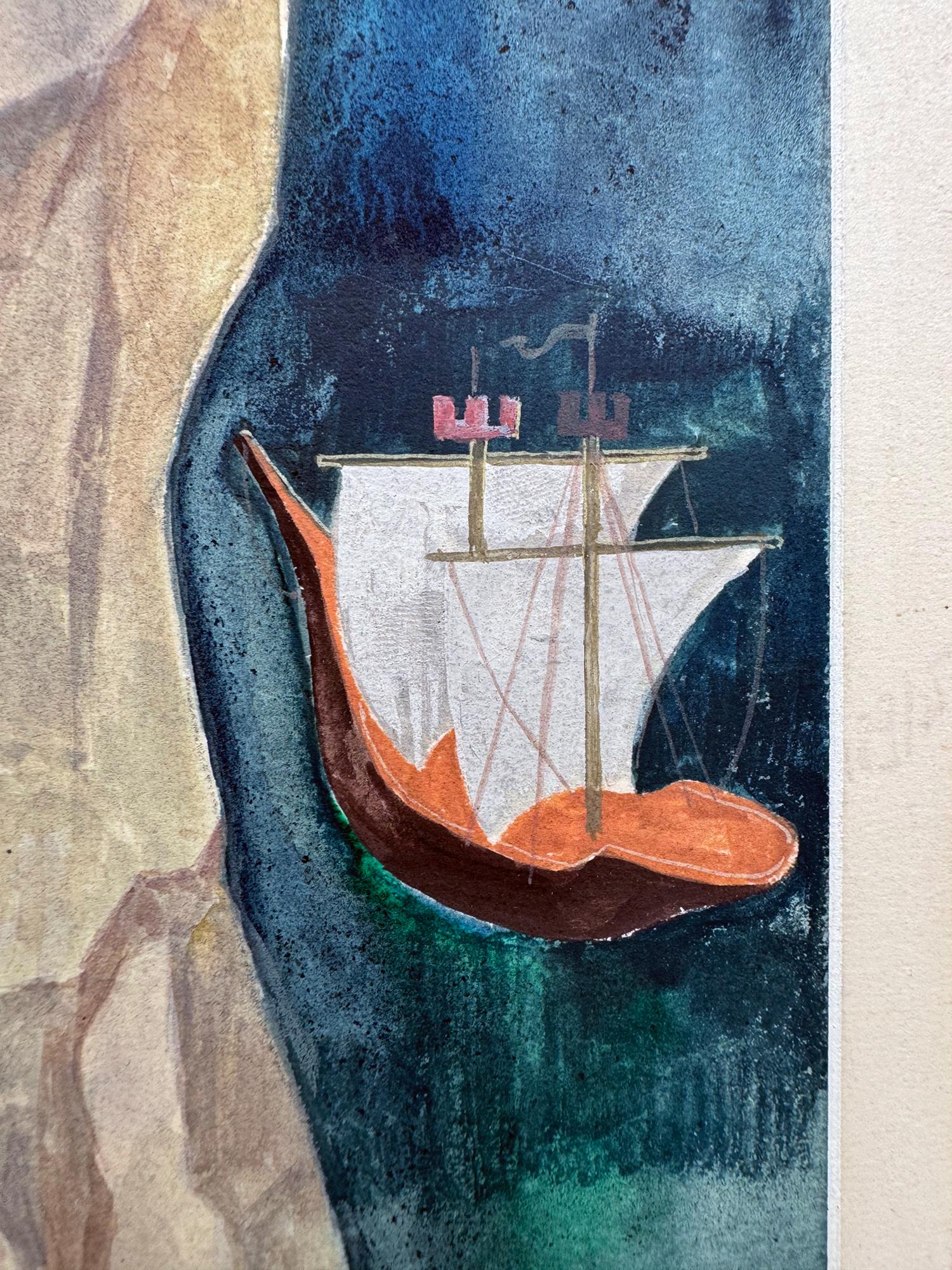 L'illustrateur italien Gianni Benvenuti représente un combat à l'épée dans un style post-cubiste/expressionniste. Sans tenir compte de la perspective, l'image est aussi représentative qu'abstraite, avec des figures stylisées qui se fondent